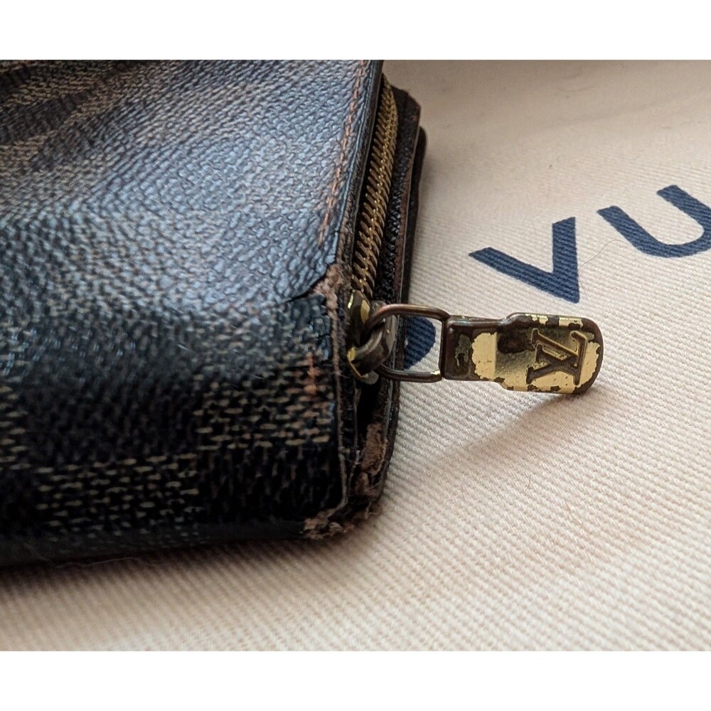 LOUIS VUITTON Wallet Compact Zip Damier Ebene Brown CA0065 - Picture 7 of 8
